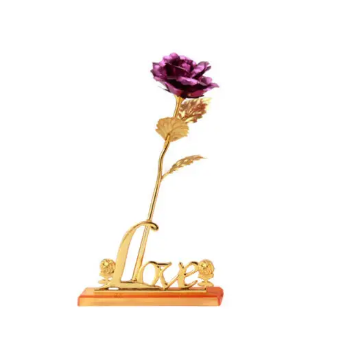 24K позолоченный цветок розы поддельные День Святого Валентина матери подарок с