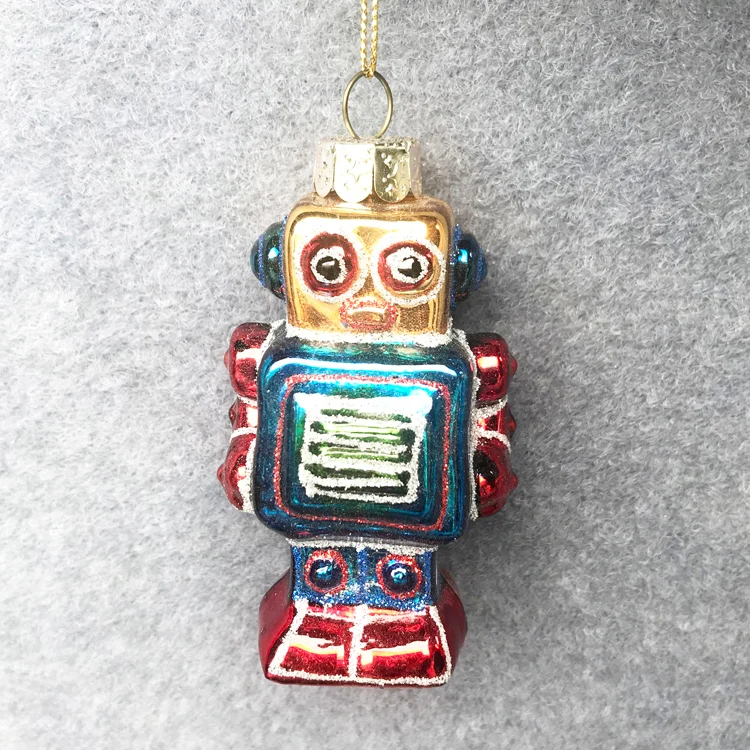 3 inch Christmas tree decoration glass creative pendant window gift foreign trade doll toy collection
