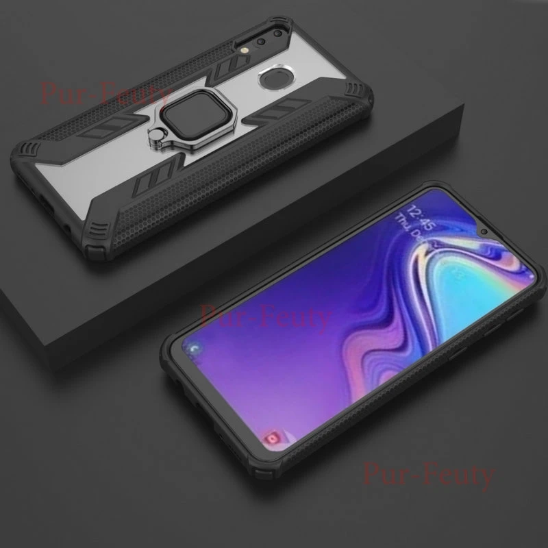 Чехол для samsung Galaxy M20 силиконовый защитный бампер противоударный Модный чехол для samsung SM-m205F/DS m205 M 20 20M металлическое кольцо