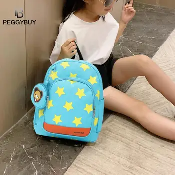 

Canvas Backpack Printed Preppy Cute Shoulder Bag Women Canvas Backpack Teenager Girls Schoolbags Large Capacity Zip Knapsack