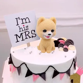 

Dashboard Nodding Heads Bobble Head Dog Car Dash Puppy Simulation Car Vehicle Cake Decoration Decor Home Decorative Pomeranian