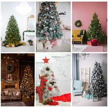 

SHENGYONGBAO Christmas Indoor Theme Photography Background Christmas tree Children Backdrops For Photo Studio Props 21520 YDH-01