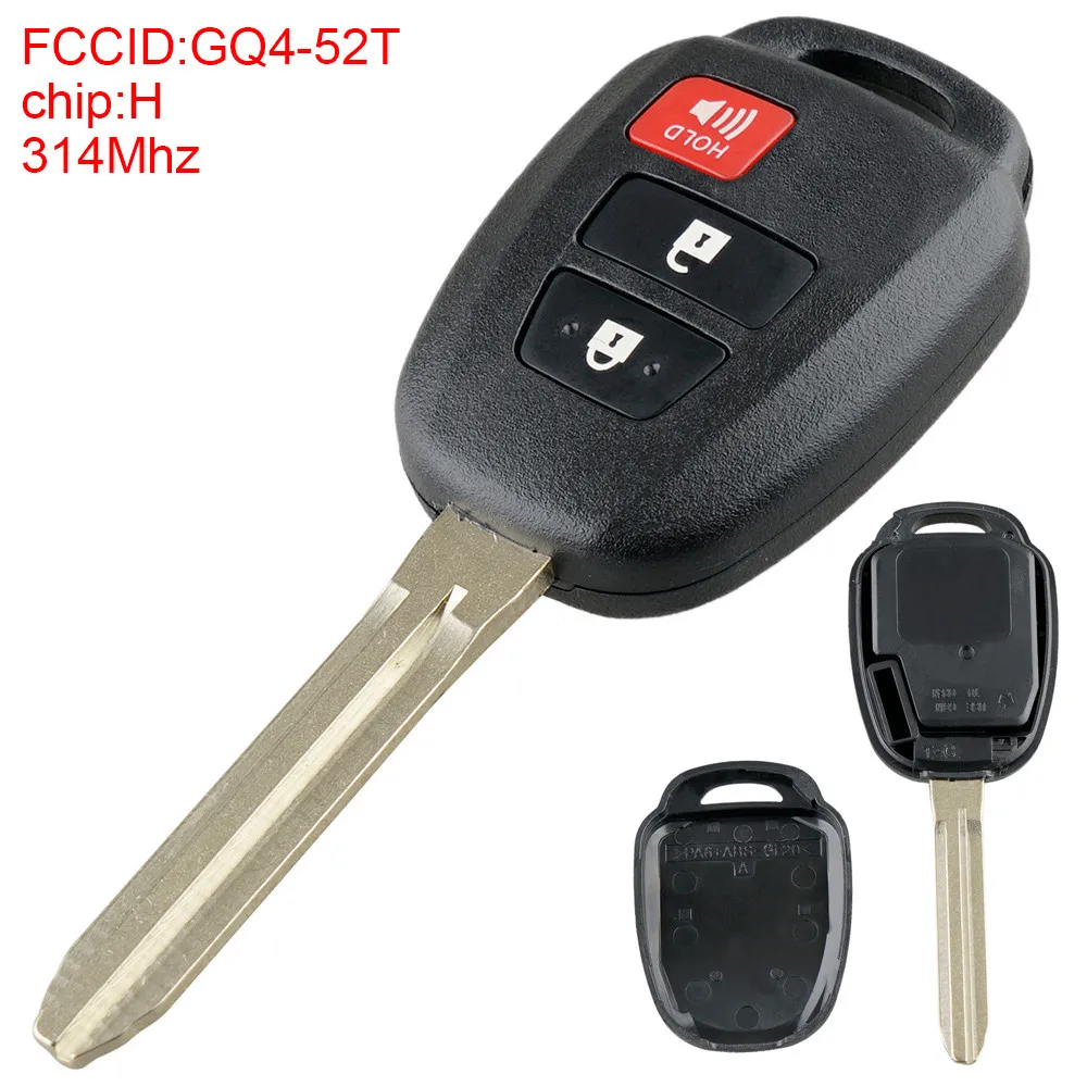 314Mhz 3 Buttons Car Remote Key with H Chip GQ4-52T Fit for Toyota 2013-2016 RAV4 | Автомобили и мотоциклы
