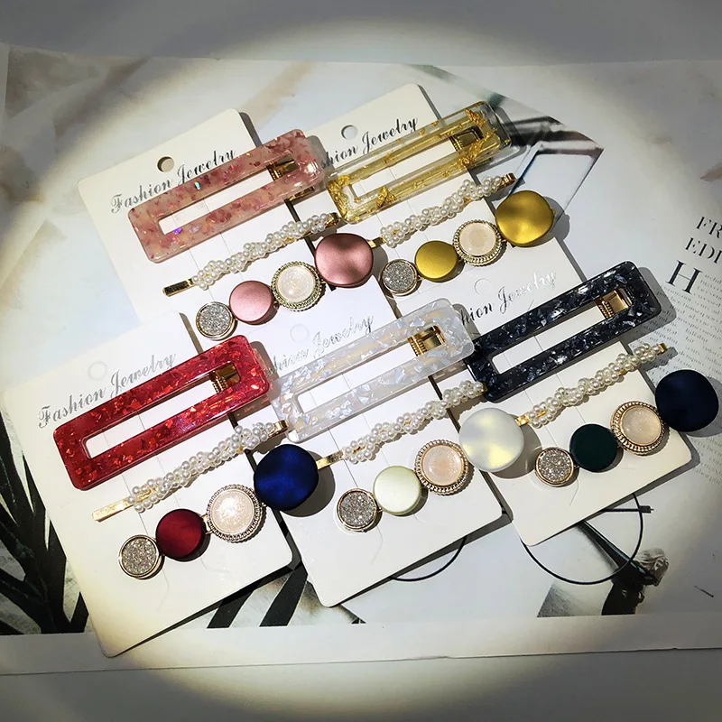 Модные заколки для волос для женщин модные милые девушки Простой корейский стиль шпилька сплав BB ручной работы INS головная повязка, аксессуары для волос