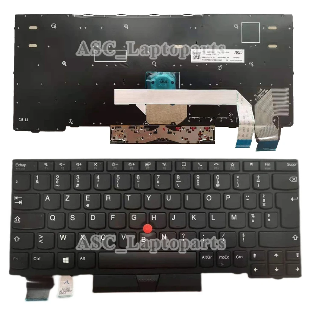 New French Clavier AZERTY Keyboard for Lenovo Thinkpad X280 A285 X395 X390  , L13 gen 1 L13 Yoga gen 1 , X13 Gen 1 , L13 gen 2 Fr