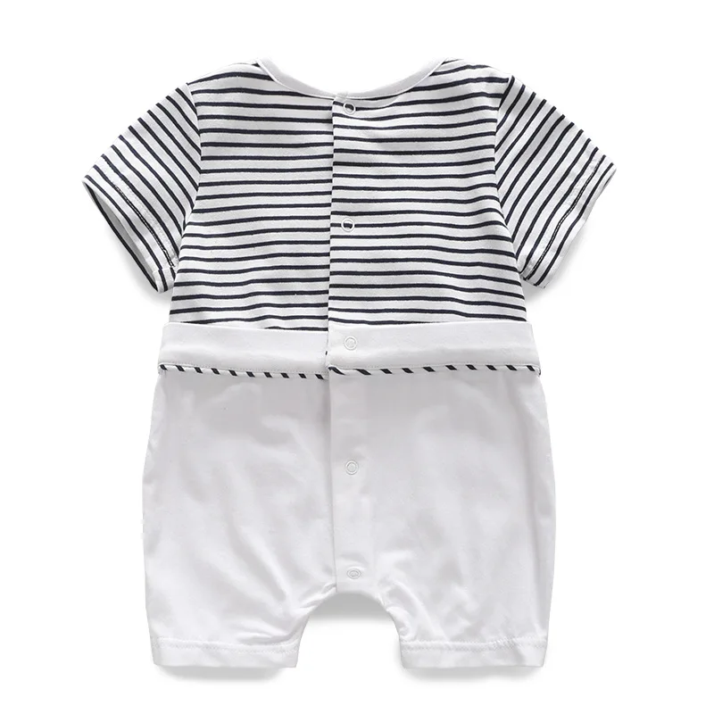 summer romper hat Bibs 3 sets ropa bebe Unisex Plaid striped cotton baby boy girls clothes newborn baby boy rompers  3-24 months