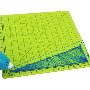 

4Pcs 3D Printing Pen Silicone Design Mat Basic Template Multi-Shaped Kids Drawing Tools with Heat Proof Finger Caps