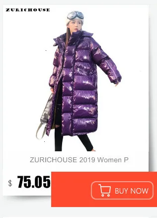 ZURICHOUSE зимняя куртка женская мода контрастный цвет Плюс Размер Свободный пуховик с капюшоном Стеганое пальто теплая Женская парка