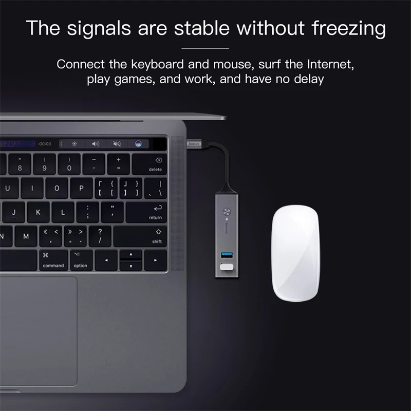 Baseus 5 портов USB C HUB to 3 0 Type для MacBook Pro DELL ThinkPad ASUS LED Micro HUB|USB-хабы| |