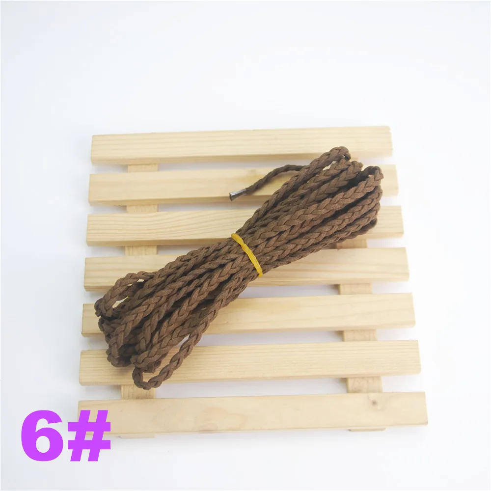 Top Multi 5mm Flat Faux Suede Leather Cords Braided DIY Bracelet Rope String 5meters/pcs DIY Cords Accessories ds234-b - Цвет: 6