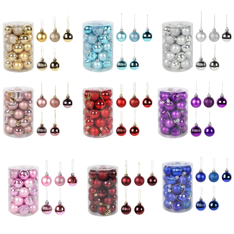 Assorted Color Christmas Balls Christmas Tree Ornaments Balls xmas decorations Hanging Tree Pendants New Year 2021 Gift Noel