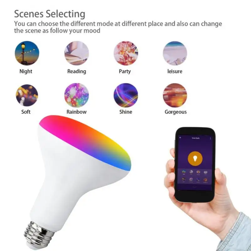10 Вт умный WiFi умный светодиодный RGB Лампочка для умной жизни/туя диммер светильник E27/E26/B22 Модуль Автоматизации работа с Alexa Google Home