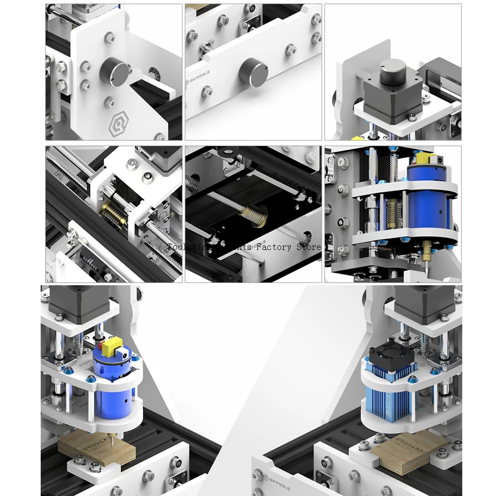 2500 мвт GK мельница M3 лазерный гравировальный станок с ЧПУ 500 МВт 2D 3D деревообрабатывающий станок пластиковые кости стандарт с мотором фрезерный станок