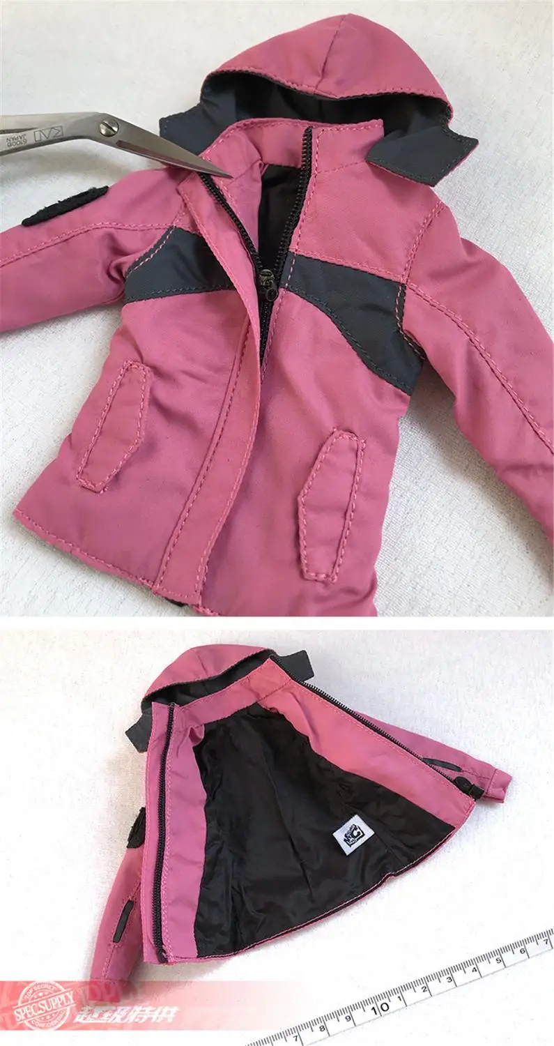 Details about   1/6 Female Red Sports Slim Coat Hooded Jacket For 12'' Action Figure Doll 