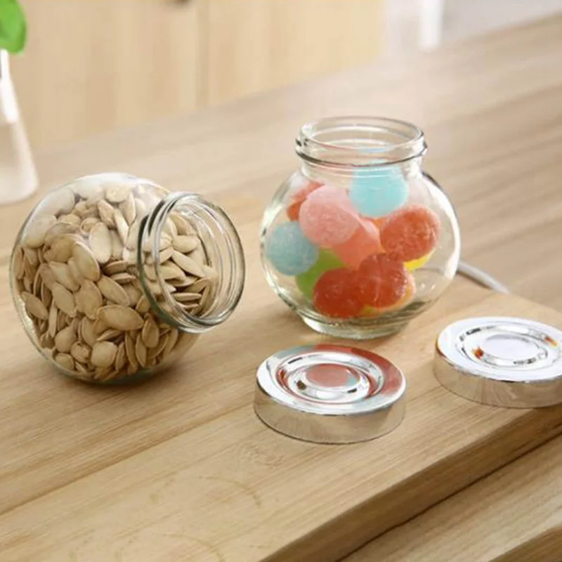 

1Pcs Glass Sealed Cans Food Storage Box Grain Cereal Storage Tank Snacks Dry Goods Storage Jar Tea Candy Storage Cans