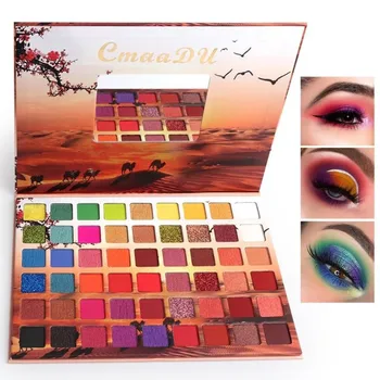 

54colors/set Eyeshadow Palette Smoky Makeup Palette Glitter Powder Sequin Metallic Waterproof Glitter Eyeshadow Palette