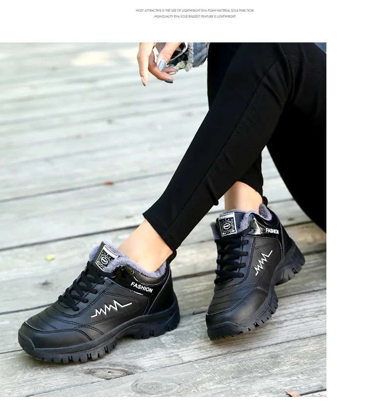 TYDZSMT/женские зимние ботинки черные ботильоны теплая плюшевая зимняя обувь на меху удобная женская обувь на платформе размера плюс, botas mujer invierno