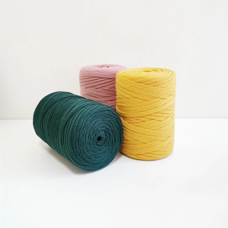 YOMDID 250g Colourful Flat Yarn DIY Handcraft Scarf Bag Knitting Yarn Practical Crochet Threads Weaving Yarn Sewing Accessories 3