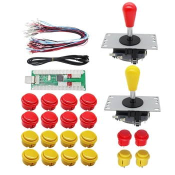 

Double DIY Arcade Joystick Kit USB Computer Joystick Accessories Game Small Card Chip Control Board
