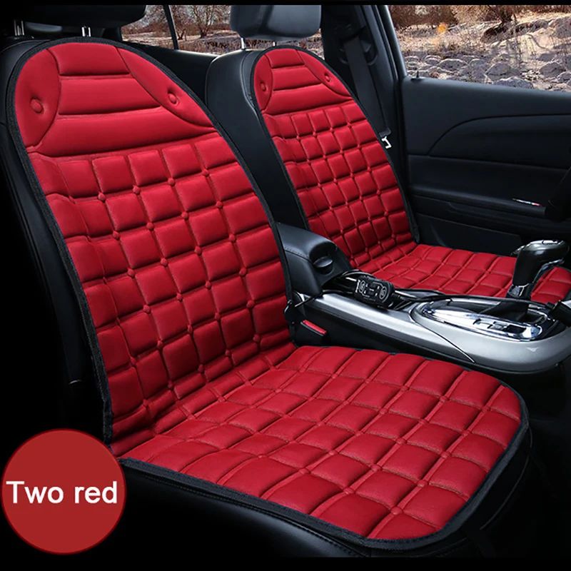 Автомобильная подушка сиденья с подогревом черная чехол для авто 12 В