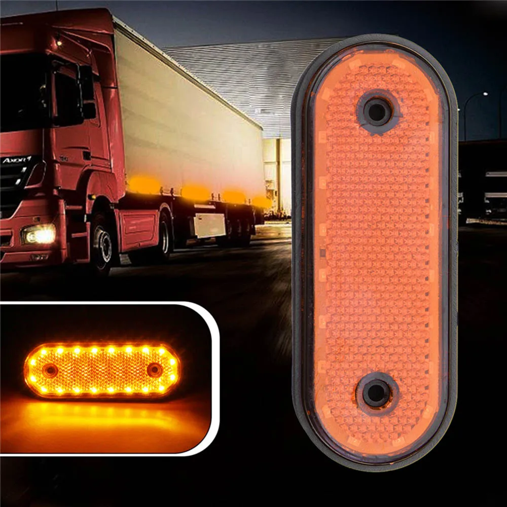 10 Pcs Red shell red light Marker Light Side Marker LED 24V Trusk Lamp Pickup Truck Side Marker Lights for Truck Side