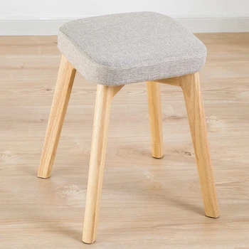 

Nordic Solid Wood Dining Chair Dining Stool Restaurant Suitable for Dining Stool Nordic Home Bedroom Study Office Leisure Stool