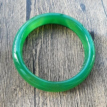 

Zheru Jewelry Natural Agate Chalcedony Green 54-62mm Bracelet Elegant Princess Jewelry Gift for Mother to Girlfriend