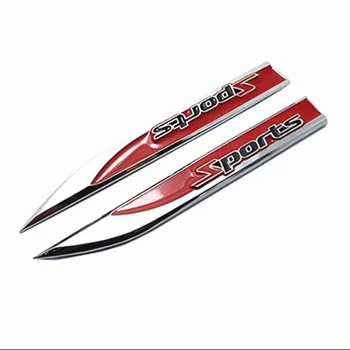 

1Pair 3D Metal Car Wing Right & Left Side Badge Fender Emblem Car Sticker for Daewoo Matiz Nexia Nubira Geely Vision SC7 MK CK