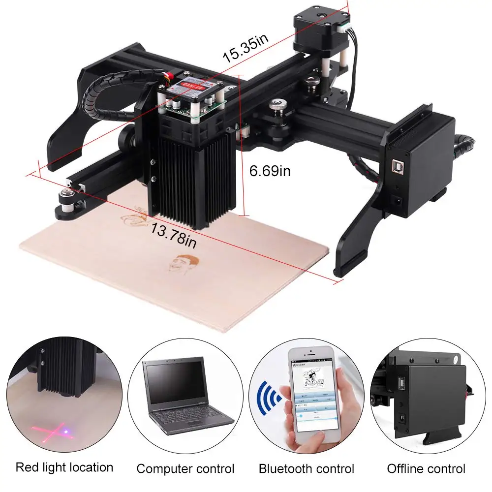 3W/7 Вт/20 Вт обновленная версия лазерный гравер машина ЧПУ лазерный гравер лазерная гравировка машина USB маршрутизатор резка Carver Off-line