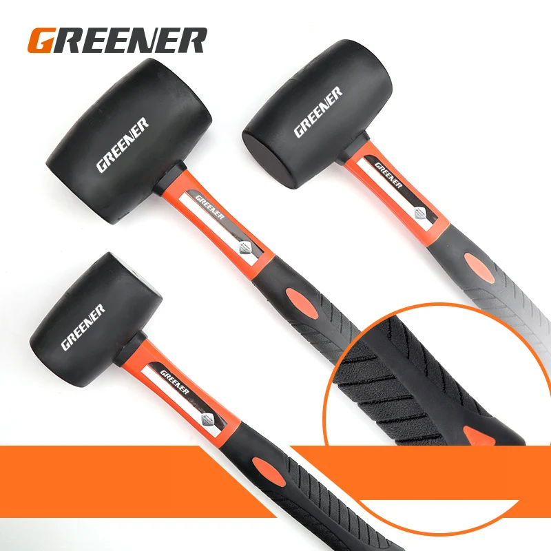 Rubber Hammer Double Faced Work Nylon Hammer With Round Head 25mm And  Non-slip Handle DIY Hand Tool - AliExpress