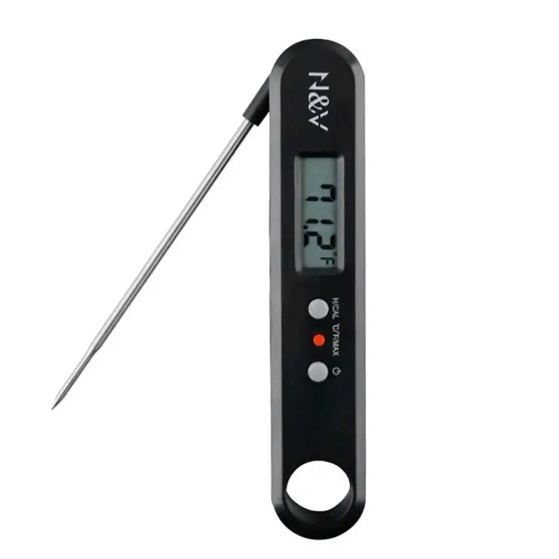 Складной цифровой термометр для мяса, беспроводной термометр для мгновенного чтения, Кухонный Термометр для приготовления пищи, Длинный зонд из нержавеющей стали для барбекю