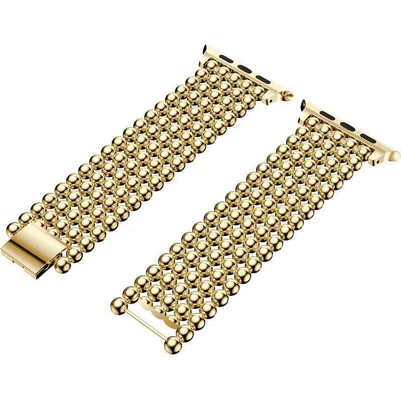 Stainless Steel strap For Apple Watch 4 Band 40mm 44mm iwatch band 38mm/42mm 5 Beads Style Metal Bracelet Apple watch 3 2 1 38