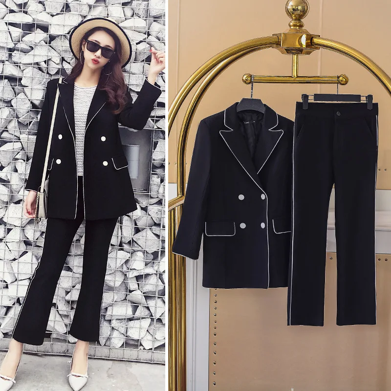 

Casual Suit Jacket Women's 2019 Spring And Autumn-Style Two-Piece Set Korean-style Blazer Slim Fit Slimming Capri Pants