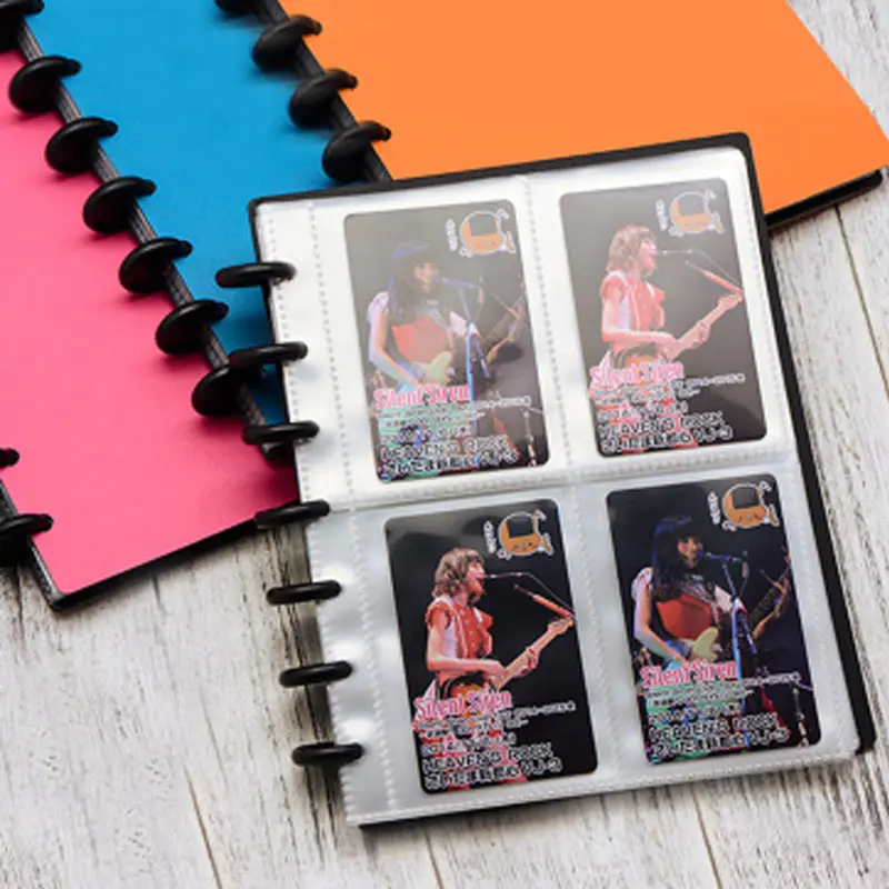 Mushroom Hole Disc Bind Pockets PVC Portable Photo Album Jelly Color Album for Mini Instax & Name Card 3/5inch Album De Photo