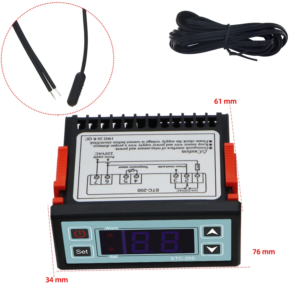 ELITECH Digital Temperature Controller STC-200 Elitech Temperature ...