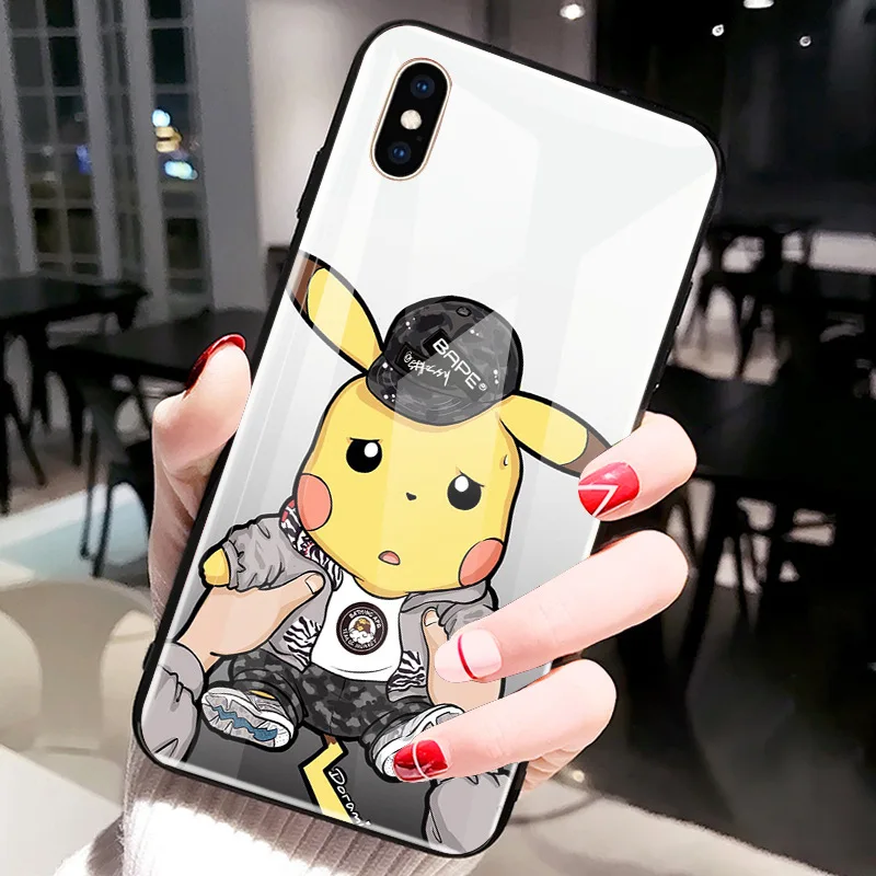P8 Для iPhone XS MAX i8 i8 Plus i6 i6s чехол из закаленного стекла с героями мультфильмов защитный для iPhone 8 Plus - Color: P8