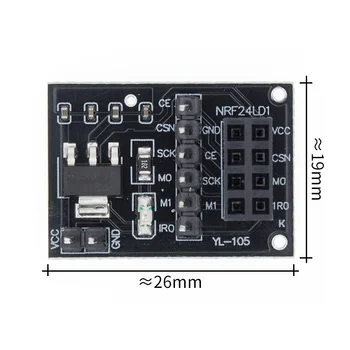 

100PCS New Socket Adapter plate Board for 8Pin NRF24L01 Wireless Transceive module 51