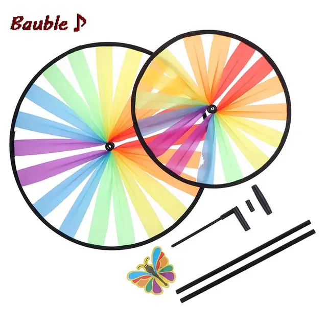 Colorful Polyester Wheel Windmill for Children Outdoor Activities and Garden Decoration Kids Windmill Toy 6