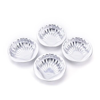 

4Pcs Bath Bomb Cake Mold 3D Aluminum Alloy Sea Shell Shape Bath Bomb Mold Cake Baking Pastry Mould