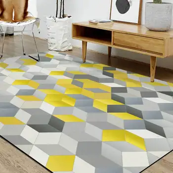 

Fashionable Modern Minimalist Nordic 3D Stereo Geometry Stitching Kitchen Living Room Bedroom Bedside Carpet