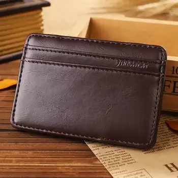 

Passport Cover Casual Business Card Holder Men Credit Card ID Holders Leather Card Bag Wallet Business Card Document Package