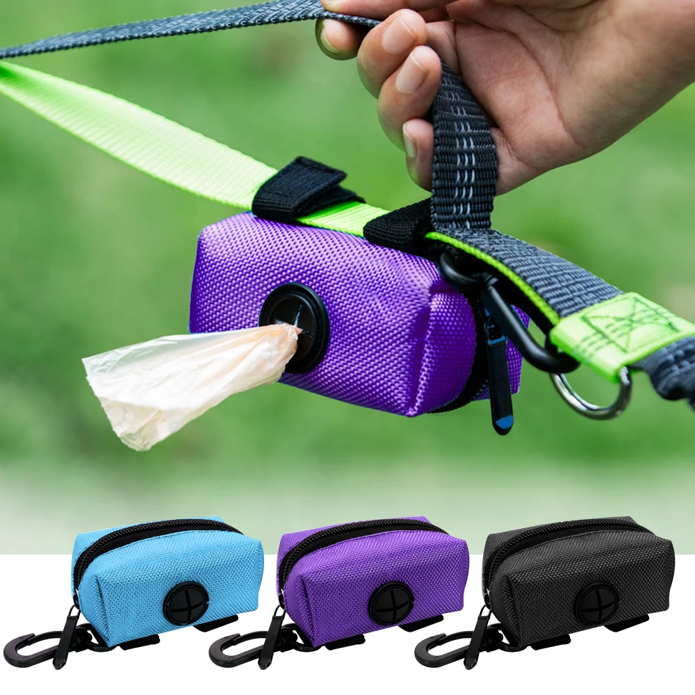 Bolsa portátil para residuos de caca de perro, dispensador de Bolsa para popó para mascotas, suministros para mascotas al aire libre, bolsas de basura