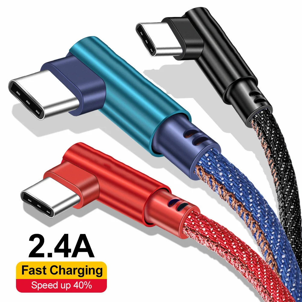 Olnylo usb type C 90 градусов быстрая зарядка usb c кабель type-c шнур для передачи данных зарядное устройство usb-c для samsung S9 S8 Note 9 8 huawei P20 Lite