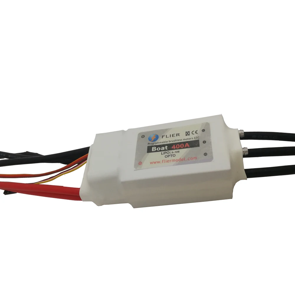 FLIER 400A 12S/16S/22S  high voltage ESC brushless speed controller with USB program cable for boats marine