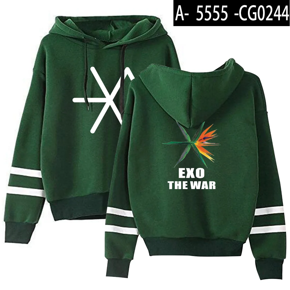 EXO толстовка с капюшоном эксклюзивная новая стильная толстовка с длинными рукавами женская модная повседневная зимняя теплая Кепка, толстовка S-2XL - Цвет: 5