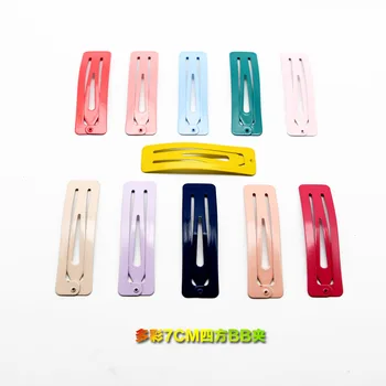 

7cm Snap Hair Clips for Hair Clip Pins BB Hairpin Color Metal Barrettes for Baby Children Women Girl Styling Accessories FS-11