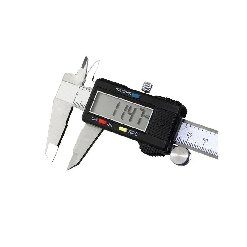 Digital Caliper Electronic Gauge Carbon Fiber convenient Vernier Micrometer Rule 