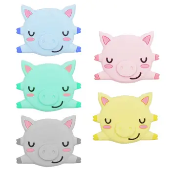 

Cute Cartoon Pig Teether Silicone Molar Stick Baby Infant Teething Soother Toys Accessories