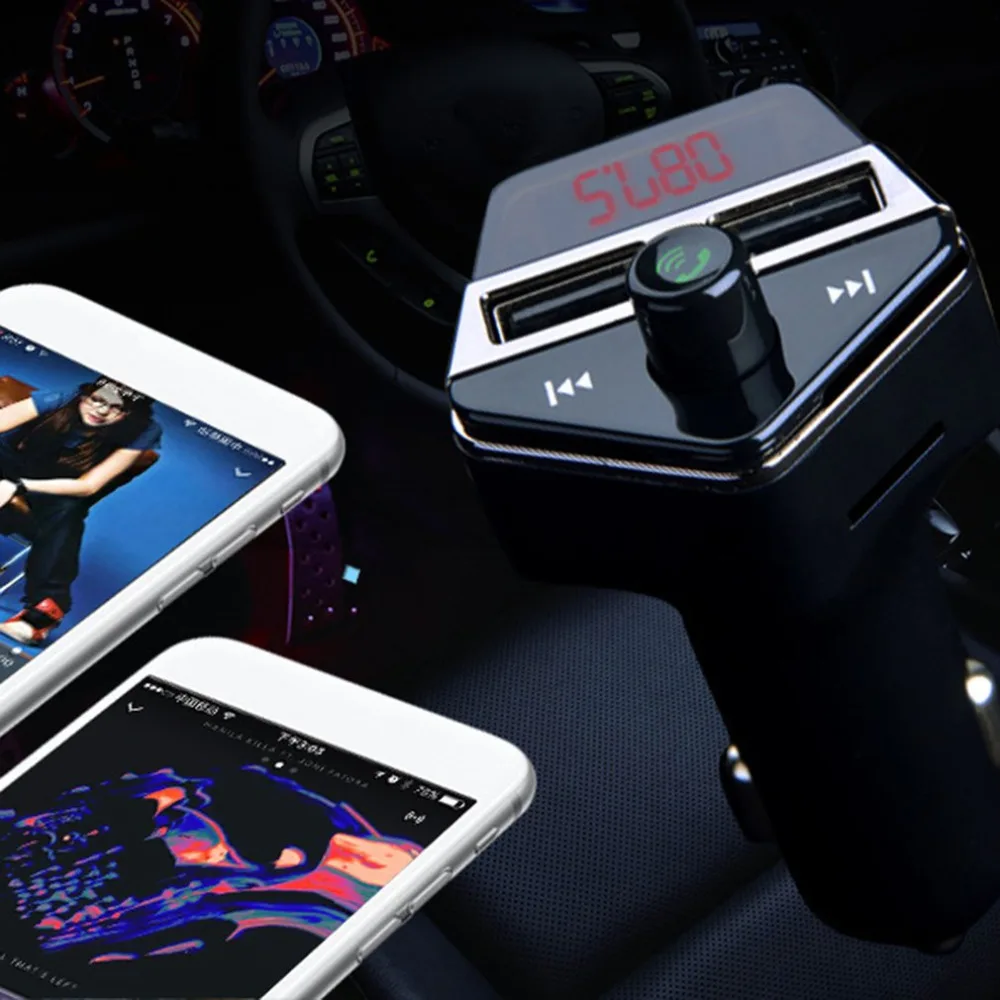 Car GPS Positioning MP3 With APP Finding Car Universal Dual Port USB Charger Adapter For Cellphone Car Accessory