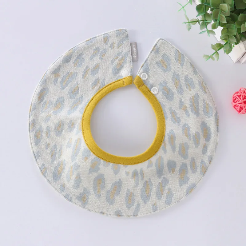 Double Layer Baby Cotton Bibs Newborn Boy&Girl 360 Degrees Printed Burp Cloths for Drooling and Teething Infant Absorbent Saliva Towel  (5)